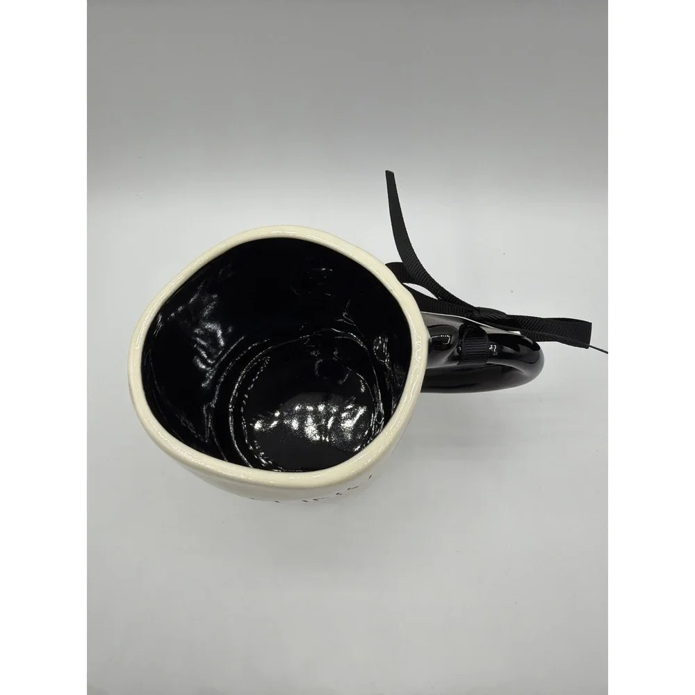 Rae Dunn Halloween Black Cat Mug with 2 MEOW Cat Bowls Ceramic Set